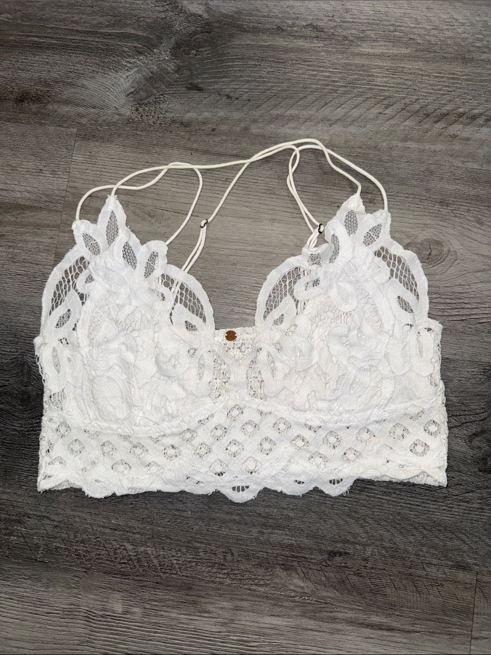 Free People White Lace Bralette